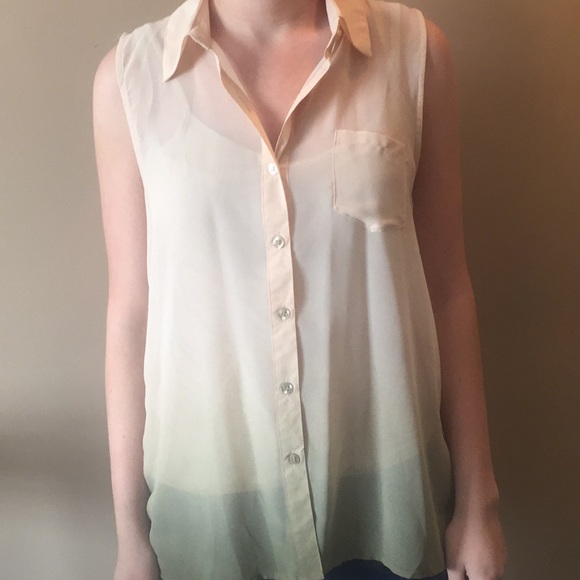 Cream Sleeveless Blouse main image 1